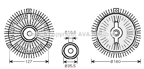 AVA QUALITY COOLING Сцепление, вентилятор радиатора MSC412